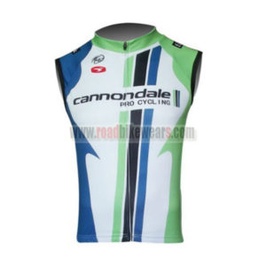 2013 Team Cannondale Pro Riding Sleeveless Jersey Maillot Blue Green