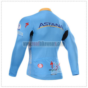2015 Team ASTANA Bicycle Long Jersey Blue