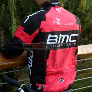 2015 Team BMC Racing Raincoat Wind-proof Red Black
