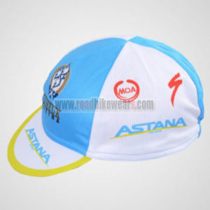 2012 Team ASTANA Cycling Cap Hat White Blue