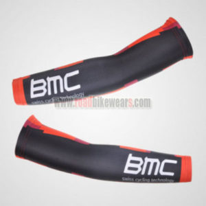 2012 Team BMC Cycling Arm Warmers Sleeves Black Red