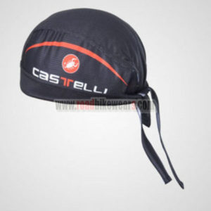 2012 Team Castelli Cycling Bandana Head Scarf Black
