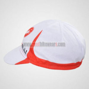 2012 Team Castelli Cycling Cap Hat White Red