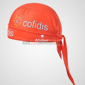 2012 Team Cofidis Cycling Bandana Head Scarf Orange