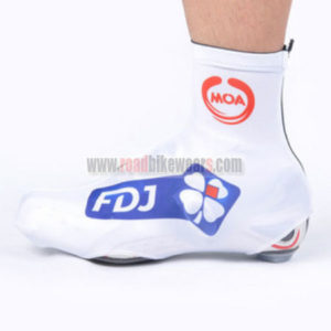 2012 Team FDJ Cycling Shoes Covers White