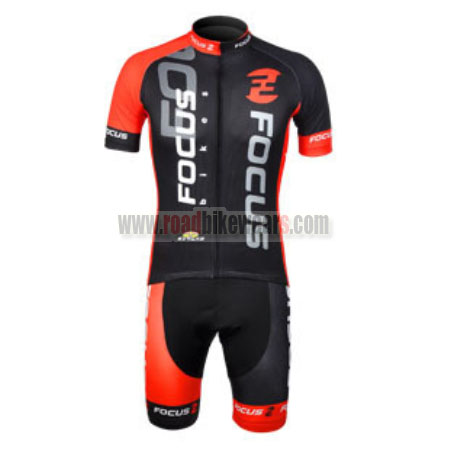 2012 Team FOCUS Riding Outfit Cycle Jersey Padded Shorts Roupas Bicicleta Black Red | Road Wear