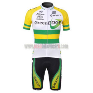 2012 Team GreenEDGE Cycling Kit Yellow Green