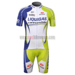 2012 Team LIQUIGAS Cannondale Cycling Kit White Green Blue