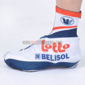 2012 Team LOTTO BELISOL Cycling Shoes Covers White Blue