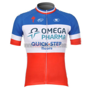 2012 Team QUICK STEP Cycling Jersey Shirt maillot cycliste Red Blue