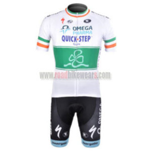 2012 Team QUICK STEP Cycling Kit White Green