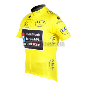 2012 Team RadioShack Cycle Yellow Jersey Shirt ropa de ciclismo