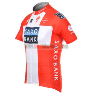 2012 Team SAXO BANK Cycle Jersey Shirt ropa de ciclismo Red White Cross