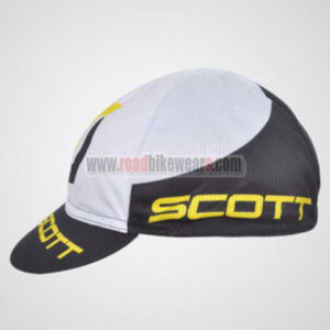 2012 Team SCOTT Cycling Cap Hat White Black Yellow