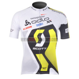2012 Team SCOTT Cycling Jersey Shirt ropa de ciclismo Yellow White