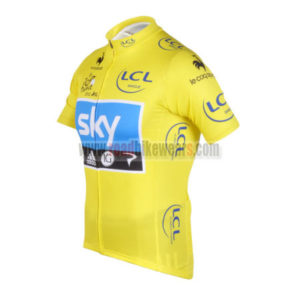 2012 Team SKY Cycle Yellow Jersey Shirt ropa de ciclismo
