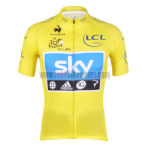 2012 Team SKY Cycling Yellow Jersey Shirt ropa de ciclismo