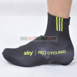 2012 Team SKY Pro Cycling Shoes Covers Black Yellow