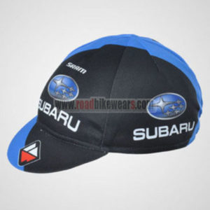 2012 Team SUBARU Cycling Cap Hat Black Blue