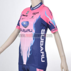 2012 Team SUBARU Women Cycle Jersey Shirt ropa de ciclismo Pink Blue
