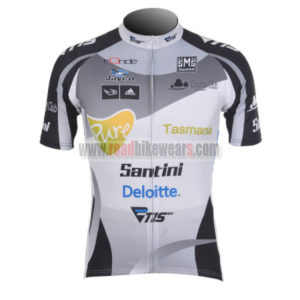 2012 Team Santini Cycling Jersey Shirt ropa de ciclismo Grey