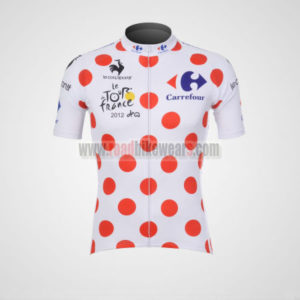 2012 Team Tour de france Polka Dot Cycling Jersey Shirt ropa de ciclismo