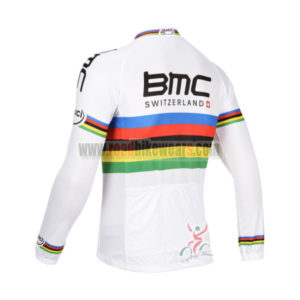 2013 Team BMC UCI Bicycle Long Sleeve Jersey White