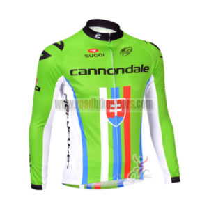 2013 Team CANNONDALE Pro Cycling Long Sleeve Jersey Green Red