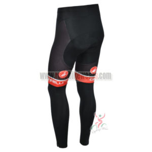2013 Team CASTELLI Pro Bike Long Pants Black Red