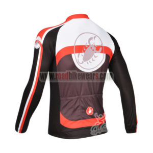 2013 Team CASTELLI Pro Bike Long Sleeve Jersey White Black