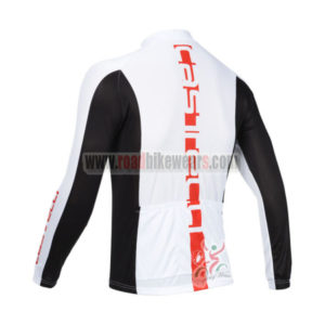 2013 Team CASTELLI Pro Cycle Long Sleeve Jersey White Red