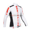 2013 Team CASTELLI Pro Cycling Long Sleeve Jersey White Red