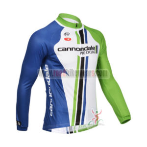 2013 Team Cannondale Cycling Long Jersey White Blue