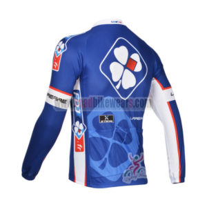 2013 Team FDJ Cycle Long Jersey Blue
