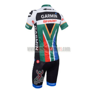 2013 Team GARMIN SHARP South African Champion Cycling Kit Short Sleeve