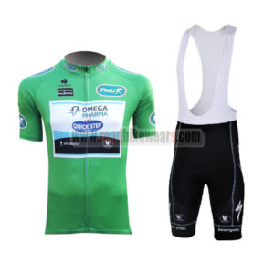 2013 Team QUICK STEP Pro Cycling Green Jersey and Bib Shorts Kit
