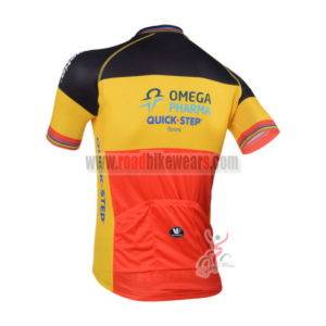 2013 Team Quick Step Bike Jersey Red Yellow