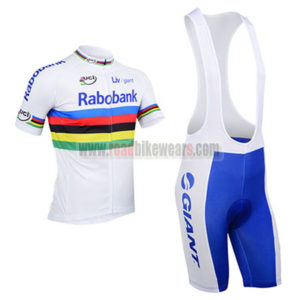 2013 Team RABOBANK UCI Cycling Bib Kit White