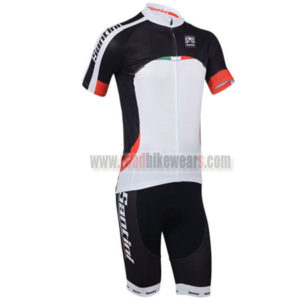 2013 Team SANTINI Cycling Kit Black White