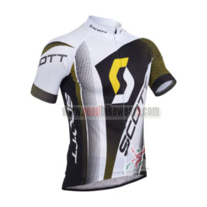 2013 Team SCOTT Cycling Jersey White Black Yellow