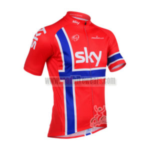 2013 Team SKY Cycling Jersey Red
