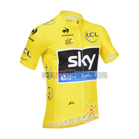 Dialoog Staan voor Noord 2013 Team SKY rapha Tour de France Cycle Wear Biking Jersey Top Shirt  Maillot Cycliste Yellow | Road Bike Wear Store
