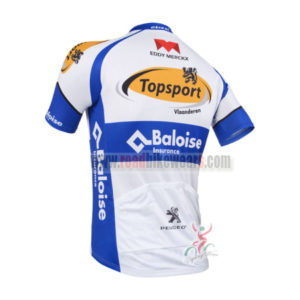 2013 Team Topsport Bike Jersey White Blue