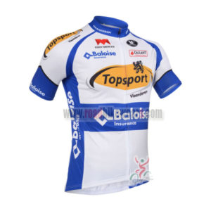 2013 Team Topsport Cycling Jersey White Blue
