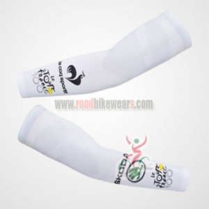 2013 Tour de France Pro Cycling Arm Warmer White