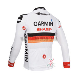 2013 Team GARMIN Cycle Long Jersey White
