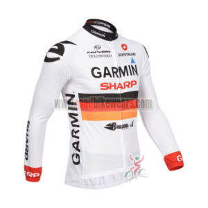 2013 Team GARMIN Cycling Long Jersey White