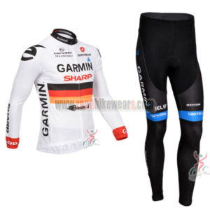 2013 Team GARMIN Cycling Long Kit White