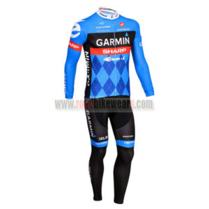 2013 Team GARMIN Pro Cycle Long Kit Blue