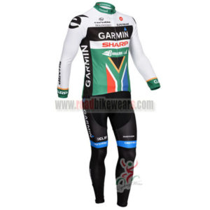 2013 Team GARMIN SHARP South African Champion Cycle Long Kit Colorful